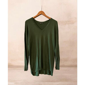 Women's Elliott Lauren Green V-Neck Sweater S